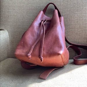 Madewell Somerset Mini brown leather backpack